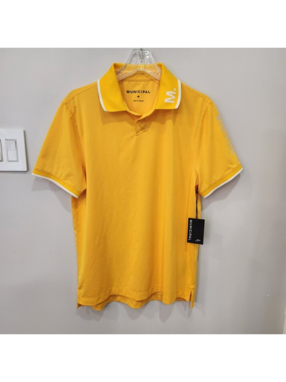 Municipal Sport Utility Gear Sportcross Yello Gold Polo Short Sleeve Men's M